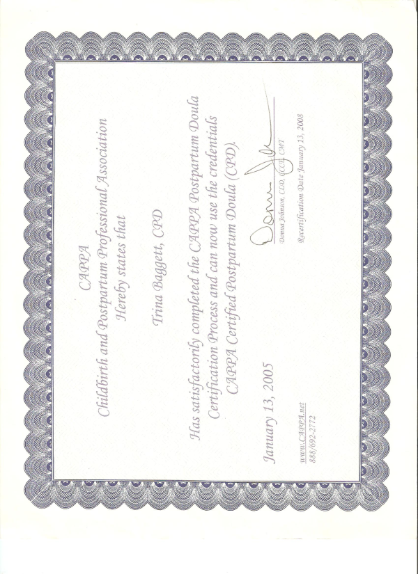 Certification